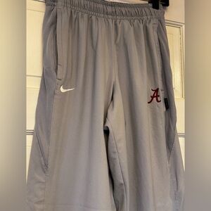 Nike Gray Track Pants with Red Logo‎
